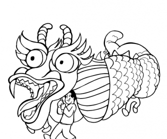 Chinese New Year - Colouring Page 1