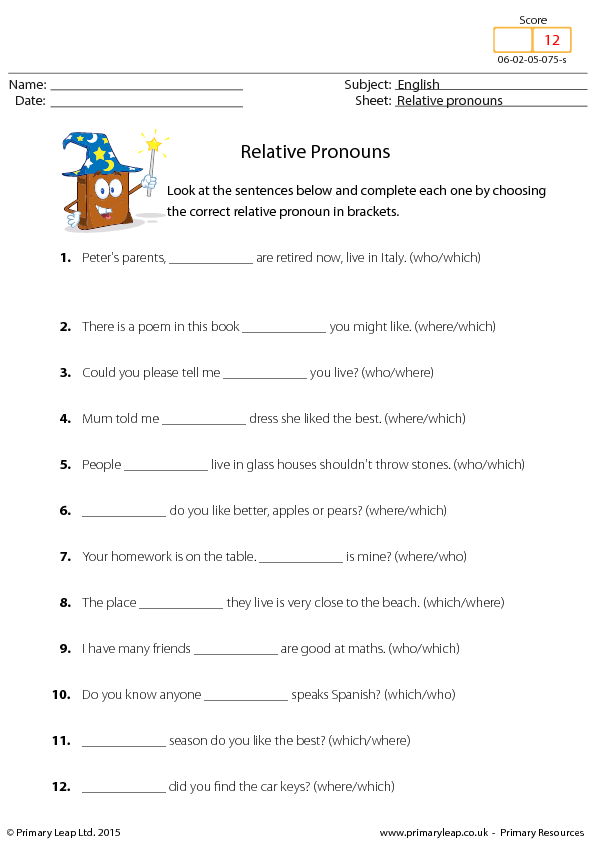 English Lesson - Relative Pronouns (1)