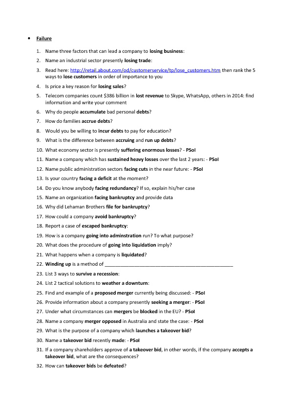 Business Vocabulary Exercises Pdf