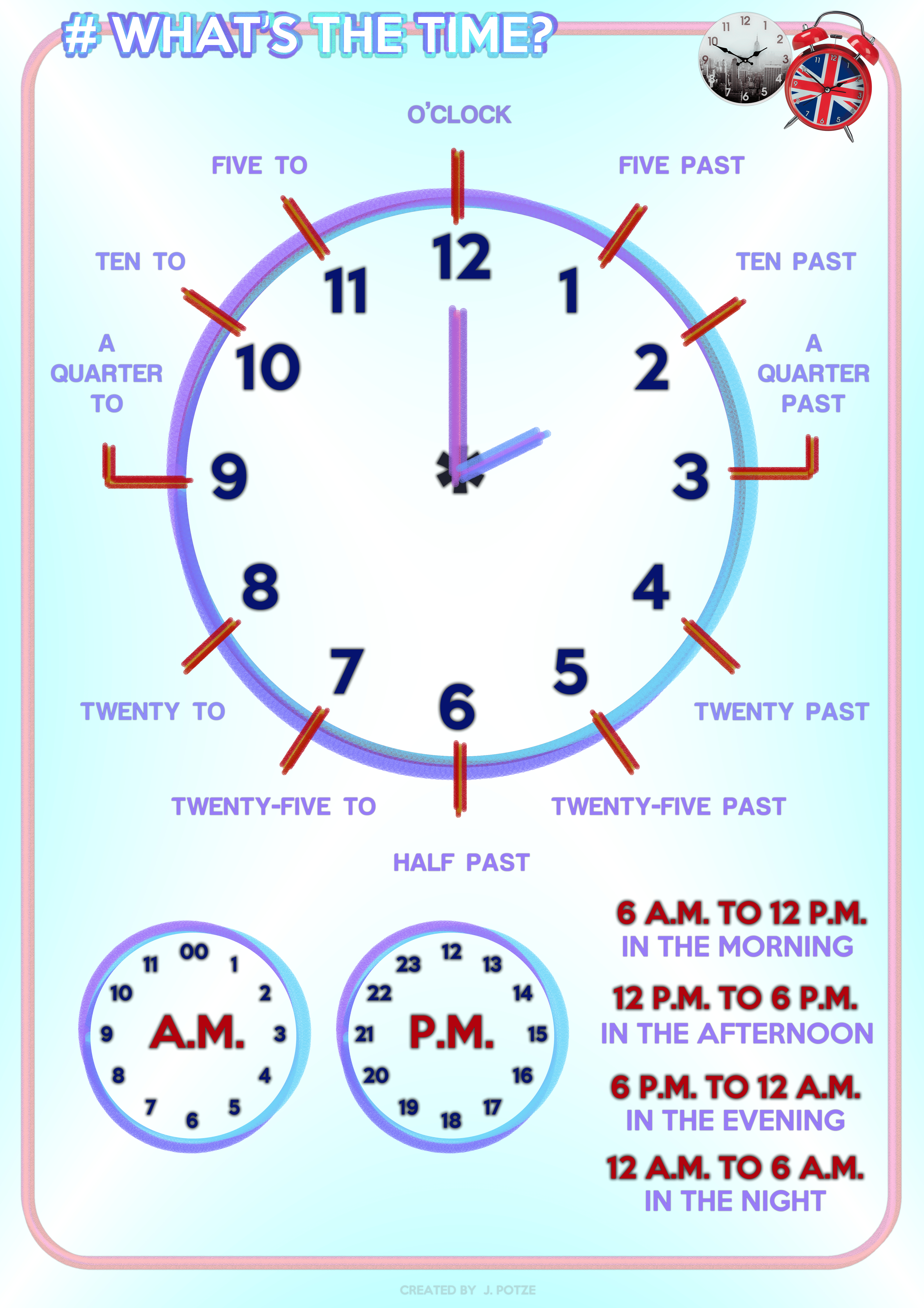 Classroom Poster What s The Time 