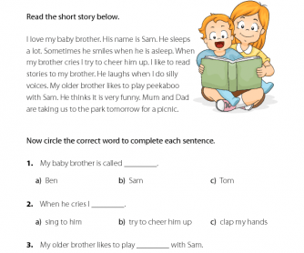 ESL Reading Comprehension - My Baby Brother