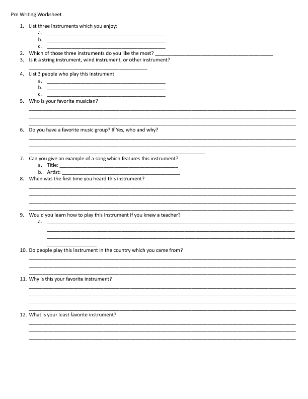 Creative writing exercises college