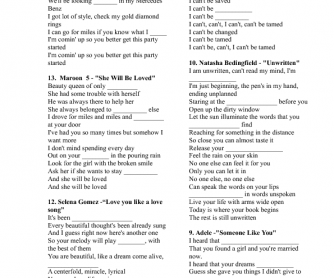 Song Worksheet: Passive Voice in Songs