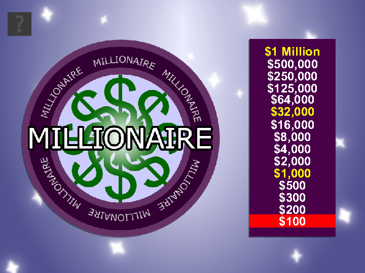 Who Wants To Be A Millionaire Power Point Game