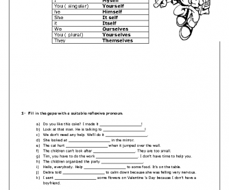 20 Free Reflexive Pronouns Worksheets