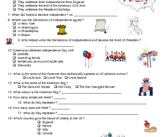 14 Free Independence Day Lesson Plans Independence Day Worksheets Independence Day Printables