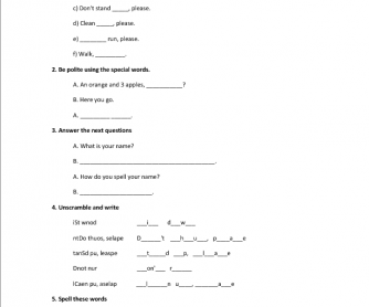 26 free polite requests worksheets