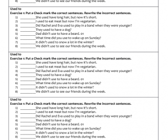 84 free used to and would worksheets