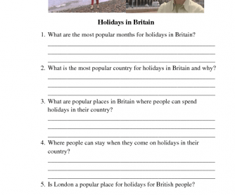 holidays in great britain topic