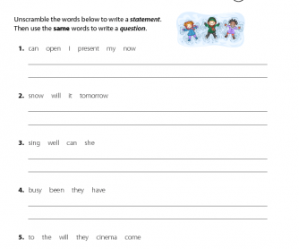 101 free word order worksheets