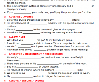 100 Sat Act Practice Worksheets Vocabulary Context Clues