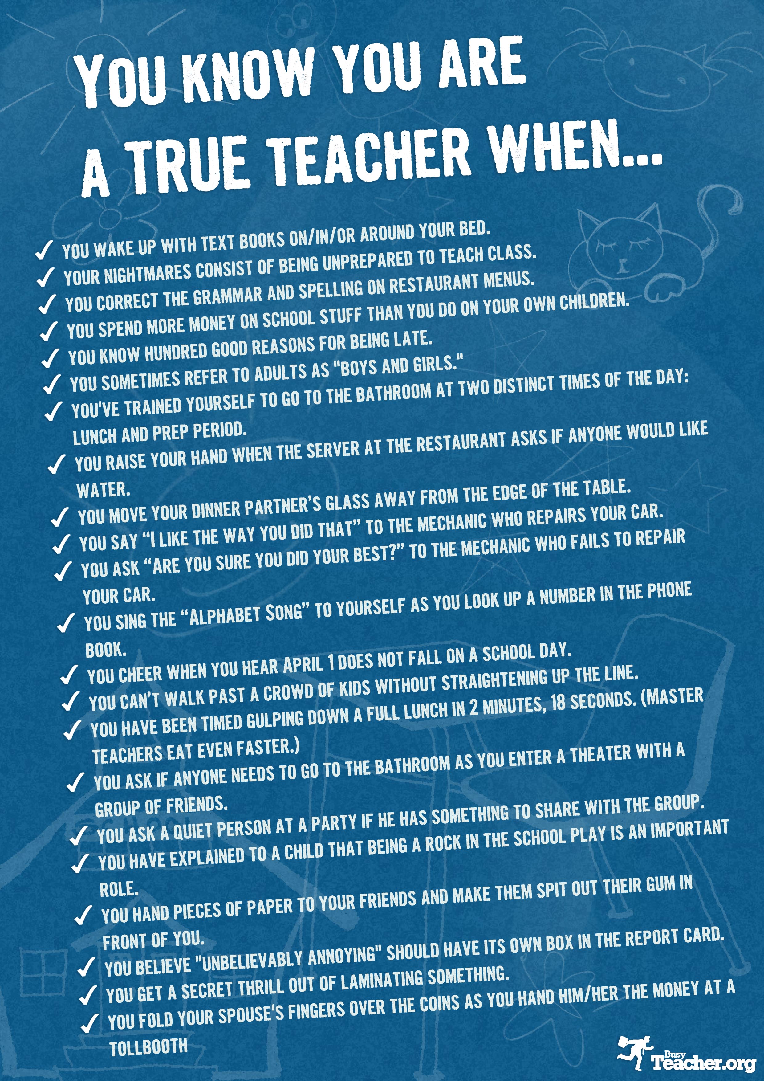 How do you know if you have a good teacher?