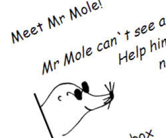Help Mr Mole! Printable activity for young learners at primary school in Russia