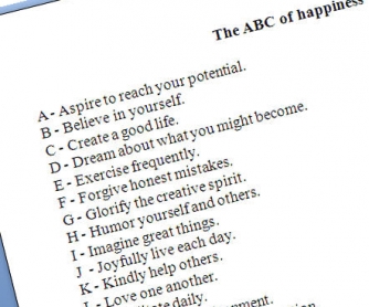 The ABC of Happiness