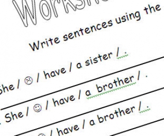 "To have" worksheet