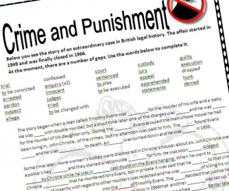 Crime and Punishment Worksheet