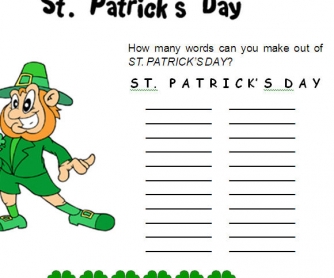 St. Patrick's Day Word Jumble
