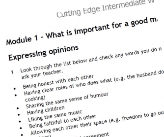 Cutting Edge Intemediate Supplementary Resources: Modules 1-12