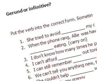 Infinitive or Gerund?