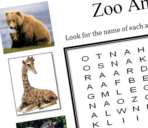 Zoo Animals Word Search Puzzle Free Printable Puzzle Games - kulturaupice