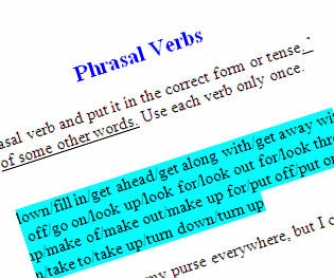 31 Phrasal Verbs: Gap-Fill