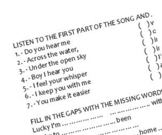 Song Worksheet: Lucky by Jason Mraz [WITH VIDEO]