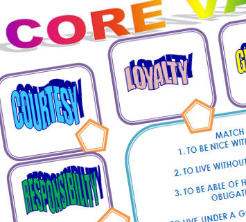 Personal Core Values Worksheet