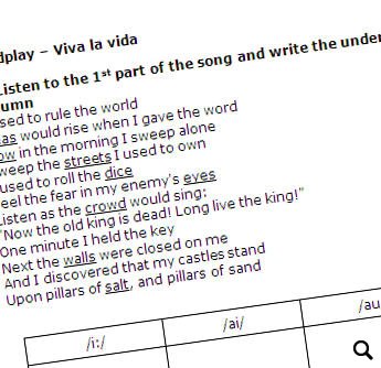 Viva la vida lyrics coldplay VIVA LA