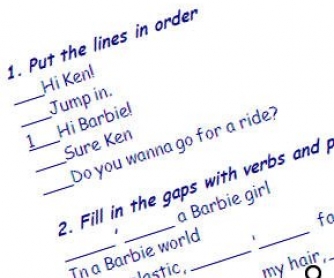 Barbie Girl worksheet by Aqua