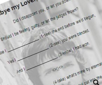Song Worksheet: Goodbye My Lover by James Blunt (WITH VIDEO)