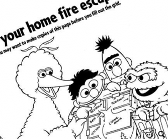Fire Safety With Sesame Street: Color and Learn