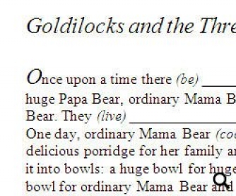 Goldilocks: Simple Past Story