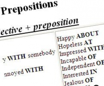 Preposition Combinations
