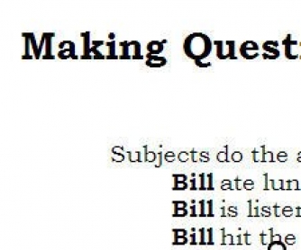 Present Simple and Past Simple: Questions with no Auxiliary