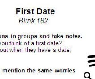 Song Worksheet: First Date by Blink 182 (WITH VIDEO)