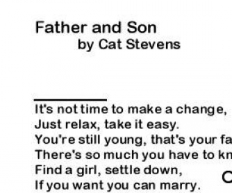 Song Worksheet: Father and Son by Cat Stevens (WITH VIDEO)