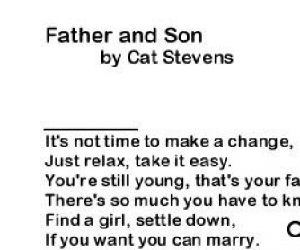 Download Song Worksheet: Father and Son by Cat Stevens (WITH VIDEO)