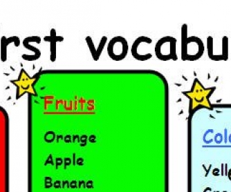 My First Vocabulary Chart