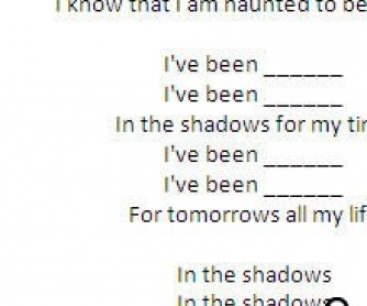 Present Perfect Continuous Song Worksheet: In The Shadows by Rasmus (WITH VIDEO)