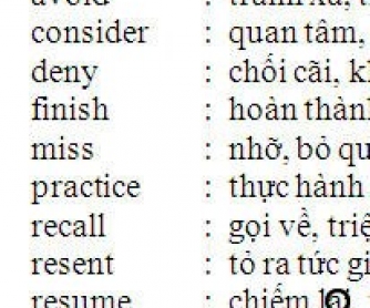 Gerund Worksheet for Vietnamese learners