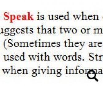 Say, Tell, Speak?