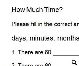 Telling Time Activity: How Much Time?