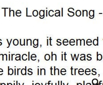 Song Worksheet: The Logical Song by Supertramp (WITH VIDEO)