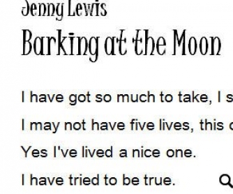 Song Worksheet: Barking at the Moon by Jenny Lewis (WITH VIDEO)