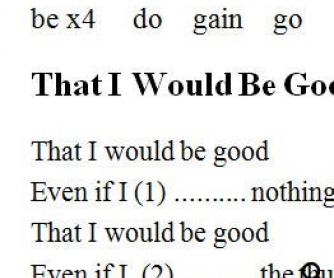 Song Worksheet: That I Would Be Good by Alanis Morissette (WITH VIDEO)
