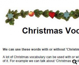 Christmas Reading and Vocabulary Worksheet