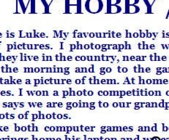 about my hobby
