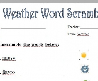 Weather Word Scramble