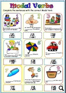 verbs modal exercise english Modal Verbs Worksheet