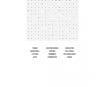 12 Sports Word Search